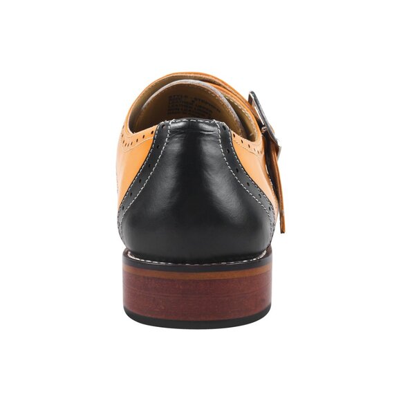 STEPHEN Wingtip Toe Genuine Leather Oxford Style Single Monk Strap Shoes for Men - Picture 7 of 9